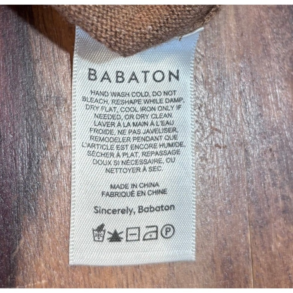 Aritzia BABATON sweater dress 2XS taupe brown turtleneck long sleeve wool blend - Picture 5 of 8
